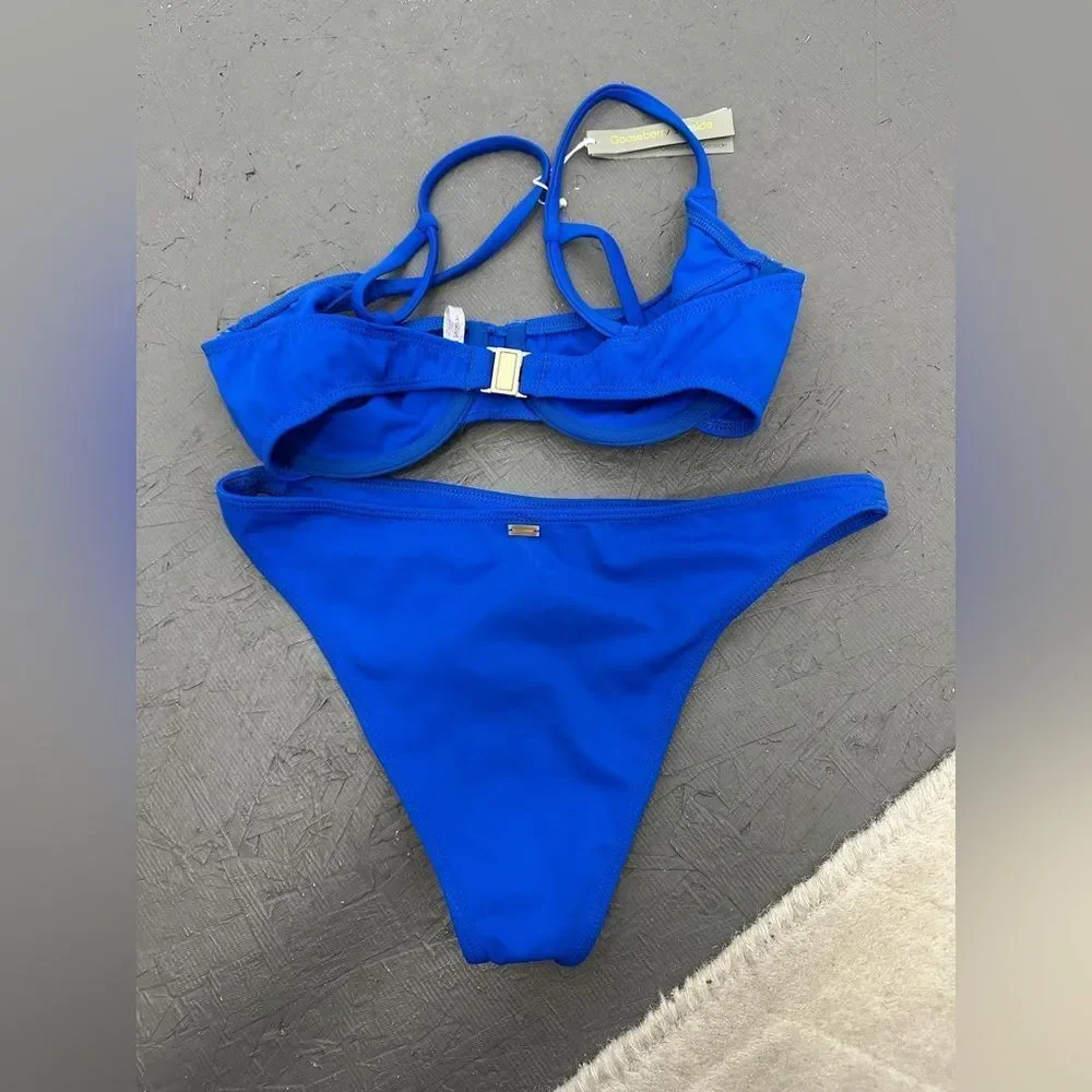 Gooseberry So Chic Bikini Bottom In Royal Blue Size S
